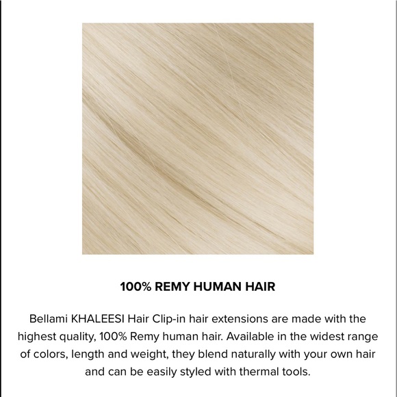 Bellami 20” Ash Blonde Clip-ins. NEVER WORN! - Picture 7 of 7